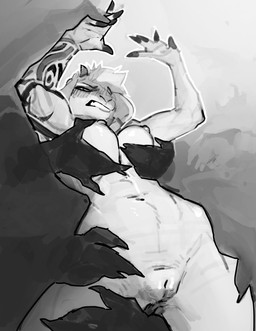 anthro athletic athletic_female blush breasts female fingers fur genitals grope hair horn nervous nipples nude questionable_consent simple_background solo tattoo vulva lost-paw shadow_hands_challenge vasira bovid caprine goat mammal shadow_hand absurd_res digital_media_(artwork) hi_res monochrome