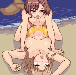 duo female gynomorph intersex intersex/female gomadare_papi human humanoid mammal marine siren animated short_playtime webm