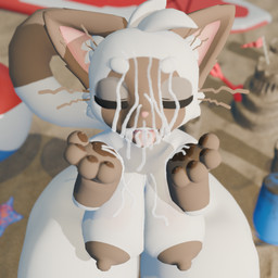 anthro ball beach beach_ball beach_toy big_breasts bodily_fluids breasts close-up cum cum_covered cum_in_mouth cum_inside cum_on_breasts cum_on_face cum_on_paw cum_on_pawpads cum_on_tongue drinking drinking_cum excessive_cum excessive_genital_fluids eyes_closed first_person_view front_view genital_fluids gynomorph hard_nipples inflatable intersex looking_at_viewer looking_down male male/male messy sand sand_castle sculpture seductive solo surfboard thick_thighs tongue tongue_out eejacee jay_(eejacee) asterozoan domestic_cat echinoderm felid feline felis mammal marine siamese starfish 1:1 3d_(artwork) digital_media_(artwork)