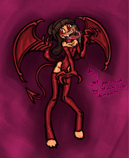 beanie biped chest_tuft claws clothing collar digitigrade front_view hat headgear headwear holidays horror_(theme) legwear long_tongue looking_at_viewer membrane_(anatomy) membranous_wings open_mouth pose red_clothing red_eyes sharp_fangs sharp_teeth skinny skinny_anthro skinny_male solo spade_tail standing tail teeth teeth_showing text thigh_highs toe_claws tongue tuft wings puppynsfw halloween canid canine canis demon domestic_dog mammal succubus 2025 digital_media_(artwork) digital_painting_(artwork) english_text full-length_portrait hi_res painting_(artwork) portrait signature warm_colors