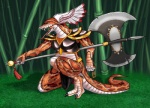 anthro armor axe chubby claws crouching forked_tongue male pinkuh reptile scalie snake solo tongue tribal weapon yellow_eyes
Rating: Safe
Score: 2
User: chdgs
Date: April 10, 2014