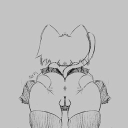 anthro anus female genitals humanoid_genitalia humanoid_vulva solo vulva tsukihime type-moon neco-arc