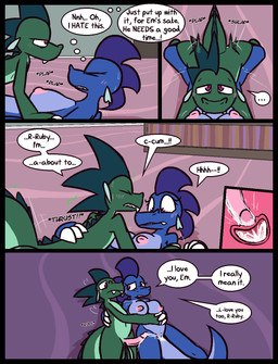 after_sex anthro anthro_on_anthro anthro_penetrated anthro_penetrating anthro_penetrating_anthro big_breasts blue_body blue_scales blush bodily_fluids breasts claws clenched_teeth cum cum_from_vagina cum_in_uterus cum_in_vagina cum_inside cum_on_leg cum_on_penis cute_fangs discomfort duo erection eye_contact eye_roll eyes_closed fangs female female_on_bottom female_penetrated finger_claws from_front_position frown genital_fluids genitals glans green_hair hair hand_holding hand_on_back humanoid_genitalia humanoid_penis internal internal_vaginal intraspecies looking_at_another lying magic male male/female male_on_top male_penetrating male_penetrating_female missionary_position nipples nude on_back on_bottom on_side on_top onomatopoeia orientation_play pain penetration penis pink_glans pink_nipples pink_penis pupils purple_eyes purple_pupils sad_sex scales sex sharp_teeth sound_effects teeth text thrusting uncomfortable uterus vaginal vaginal_penetration white_claws wince ultilix european_mythology mythology emerald_(ultilix) ruby_(ultilix) dragon mythological_creature mythological_scalie scalie western_dragon 2026 comic english_text hi_res brother_(lore) brother_and_sister_(lore) incest_(lore) sibling_(lore) sister_(lore)