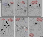 2_horns abdominal_bulge anthro belly big_belly big_breasts big_butt big_penis black_nose bodily_fluids breast_play breasts butt butt_slap collar cum dialogue duo fellatio female fetal_movement genital_fluids genitals ginormous_belly hair horn huge_belly huge_breasts huge_butt huge_penis inside long_hair oral penetration penile penis pregnant pregnant_anthro pregnant_female pregnant_sex profanity sex slap spanking text titfuck tongue tongue_out until_they_like_it vaginal vaginal_penetration kiffy_(artist) can't_see_the_haters helluva_boss mythology loona_(helluva_boss) moxxie_(helluva_boss) canid canid_demon canine demon hellhound imp mammal mythological_canine mythological_creature absurd_res artist_name comic english_text greyscale hi_res meme monochrome