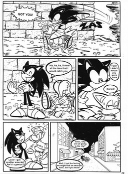 annoyed anthro bodily_fluids building chaos_emerald city dialogue duo gem male male_anthro night plant six_frame_image sweat sweatdrop text thought_bubble tree ayamepso sega sonic_the_hedgehog_(series) miles_prower sonic_the_hedgehog canid canine eulipotyphlan fox hedgehog mammal comic english_text
