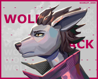 anthro brown_eyes brown_hair hair male solo study scarlet_side riot_games tencent valorant canid canine canis mammal wolf 2026 digital_media_(artwork) headshot_portrait hi_res portrait