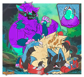 anthro balls bodily_fluids cum duo erection female female_penetrated genital_fluids genitals machine male male/female male_penetrating male_penetrating_female penetration penis sex text vaginal vulva magikarpii nintendo pokemon generation_6_pokemon mega_evolution mega_lucario pokemon_(species) protogen absurd_res adobe_photoshop_(artwork) digital_media_(artwork) english_text hi_res