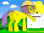 all_fours bee_sting butt female feral looking_back quadruped solo tail bsting friendship_is_magic hasbro my_little_pony honeycomb_(mlp) arthropod bee equid equine horse hymenopteran insect mammal pony 4:3