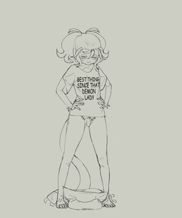 anthro balls biped bodily_fluids bottomless bottomless_anthro bottomless_gynomorph bottomless_intersex clothed clothing diaper diaper_down eyes_closed genital_fluids genitals gynomorph hands_on_hips intersex open_diaper penis pubes shirt solo t-shirt text topwear unclean_diaper urine used_diaper wardrobe_malfunction wet_diaper heppysugoi guarana_(heppysugoi) haplorhine mammal monkey primate digital_drawing_(artwork) digital_media_(artwork) english_text hi_res monochrome