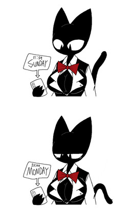 anthro biped black_body black_fur black_tail bow_tie breasts clothed clothing electronics female fingers fur holding_object holding_phone looking_down phone pupils simple_background slit_pupils solo tail text topwear white_background sabgong vingo_(sabgong) domestic_cat felid feline felis mammal hi_res