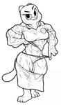abs anthro biceps big_muscles bodily_fluids bottomwear bottomwear_down breasts cartoon_network claws clothed clothing clothing_lift domestic_cat eyebrows felid feline felis female front_view furry_(artist) genital_fluids genitals hi_res hyper inviting looking_at_viewer mammal mature_anthro mature_female mischievous monochrome muscular muscular_anthro muscular_female muscular_thighs navel nicole_watterson nipple_outline panties partially_clothed pulling_panties pussy pussy_floss raised_eyebrow shirt shirt_lift simple_background skirt_down smile solo standing the_amazing_world_of_gumball thick_thighs tight_clothing tight_shirt tight_topwear topwear triceps underwear undressing vaginal_fluids vein veiny_muscles wide_hips