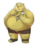 anthro belly bottomwear clothing humanoid_hands kemono male moobs navel nipples overweight overweight_anthro overweight_male shorts simple_background solo white_background mtflying30371 bear mammal 2020 5:6 hi_res