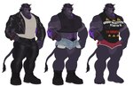 anthro big_pecs bodily_fluids cigar clothing costume lactating male male_lactation manly mature_male muscular muscular_male nipples pecs purple_eyes purple_tattoo solo tattoo topwear womb_tattoo ghangaji dalmos_(ghangaji) bovid bovine cattle demon mammal 2022 absurd_res hi_res model_sheet