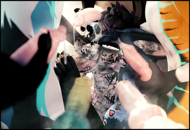 accessory animal_genitalia animal_penis anthro big_penis black_border bodily_fluids border canine_genitalia canine_penis cock_ring collar cum cum_in_mouth cum_inside cum_on_face degradation ejaculation equine_genitalia equine_penis forced genital_fluids genitals group jewelry knot male male/male male_penetrating multi_genitalia multi_penis musk musk_cloud musky_penis nude penetration penis penis_accessory penis_jewelry sex simple_background submissive text lill_esp lill_espion deuzear 3d_(artwork) absurd_res digital_media_(artwork) english_text hi_res