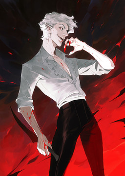alternative_fashion blood blood_on_mouth bodily_fluids claws clothing dagger fangs finger_claws frilly frilly_clothing hair humanoid_pointy_ears j-fashion male melee_weapon not_furry ouji_(fashion) pointy_ears red_eyes solo teeth weapon white_hair atomeja baldur's_gate baldur's_gate_3 bioware dungeons_and_dragons electronic_arts hasbro larian_studios wizards_of_the_coast astarion_(baldur's_gate) elf humanoid vampire