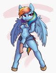 animal_genitalia animal_penis anthro balls clothed clothing equine_genitalia equine_penis genitals gynomorph hair intersex nipples partially_clothed penis simple_background solo wings erichka friendship_is_magic hasbro my_little_pony mythology rainbow_dash_(mlp) equid equine mammal mythological_creature mythological_equine pegasus absurd_res hi_res