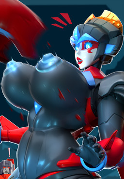 big_breasts breasts bursting_breasts duo female machine male male/female mr.russo trawert1 trawert1_(modeler) hasbro takara_tomy transformers starscream windblade cybertronian humanoid robot robot_humanoid 3d_(artwork) absurd_res blender_(artwork) digital_media_(artwork) hi_res