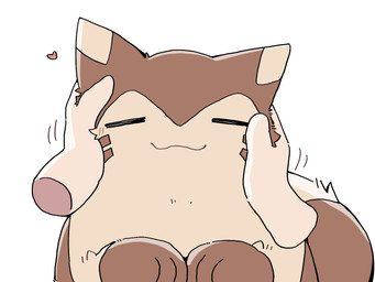 ambiguous_gender blush blush_lines brown_body brown_fur disembodied_hand duo ears_up enjoying eyes_closed feral fur gloves_(marking) headpat heart_symbol highlights_(coloring) kemono lying markings motion_lines mouth_closed multicolored_body multicolored_fur on_front paws petting simple_background tail tan_body tan_fur tuft white_background ke_mo_suke nintendo pokemon furret generation_2_pokemon human mammal pokemon_(species) 2025 digital_media_(artwork) hi_res shaded simple_shading
