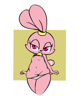 4_fingers anthro bedroom_eyes black_nose breasts cheek_tuft clothed clothing clothing_lift clothing_pull darkened_nipples dress dress_lift facial_tuft female female_anthro fingers front_view fur genitals looking_at_viewer monotone_body monotone_fur narrowed_eyes navel panties panties_down panty_pull partially_clothed pink_body pink_eyes pink_fur presenting presenting_breasts presenting_vulva seductive shirt_in_mouth simple_background small_breasts solo standing tail tuft underwear underwear_down underwear_pull vulva yellow_clothing yellow_dress young young_anthro young_female vono cartoon_network chowder_(series) panini_(chowder) lagomorph leporid mammal rabbit 2021 colored digital_drawing_(artwork) digital_media_(artwork) flat_colors hi_res portrait three-quarter_portrait