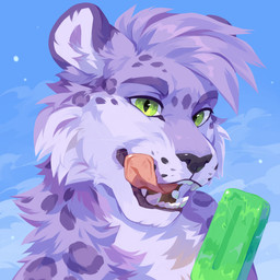 ambiguous_gender anthro cheek_tuft facial_tuft fangs food fur glistening glistening_eyes green_eyes hair licking licking_lips licking_own_lips markings neck_tuft nude nude_ambiguous nude_anthro open_mouth popsicle pupils purple_body purple_fur purple_hair red_tongue self_lick simple_background slit_pupils solo spots spotted_body spotted_fur teeth three-quarter_view tongue tongue_out tuft unsigned whiskers corzh77 felid mammal pantherine snow_leopard 1:1 absurd_res bust_portrait detailed hi_res icon portrait
