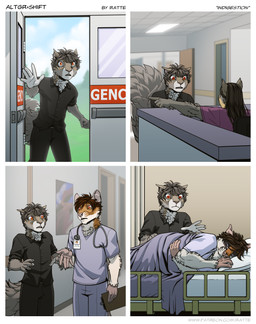 5_fingers anthro bed bed_sheet bedding bodily_fluids clothed clothed_anthro clothed_female clothed_male clothing crying desk doctor door female fingers fur furniture grey_body grey_fur group hospital indigestion lying male medical_instrument nurse on_side scientific_instrument stethoscope table tears text white_body white_fur conditional_dnp ratte legacy_(ratte) loss patreon daniel_(ratte) esme_(ratte) morissey_(ratte) reverend_(ratte) dormouse douglas_squirrel eastern_grey_squirrel faraden garden_dormouse grey_squirrel mammal pine_squirrel pure_faraden rodent sciurid tree_squirrel 2025 comic english_text hi_res meme