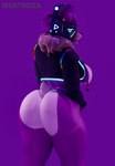 anthro big_breasts big_butt breasts butt butt_focus female fur solo tail meatroza epic_games fortnite dj_bop alpaca camelid mammal 3d_(artwork) digital_media_(artwork) hi_res purple_theme