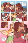 anthro cute_fangs dialogue duo fangs female female_anthro group male teeth trio pupspace abz canid canine canis fennec_fox fox mammal true_fox wolf 2020 cel_shading comic digital_drawing_(artwork) digital_media_(artwork) hi_res shaded