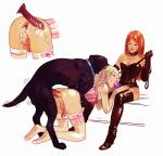 anal anal_penetration anus balls bestiality big_penis bisexual blonde_hair butt canine cleavage clothed clothing collar corset crossdressing cum cum_in_ass cum_inside cumshot dildo dog domination erection eyes_closed fellatio female feral forced_partners from_behind gay girly hair high_heels human humiliation interspecies leaking leash male mammal oral oral_sex orgasm penetration penis plain_background precum red_hair rubber sex sex_toy small_penis source_request stockings strapon unknown_artist white_background
Rating: Explicit
Score: 28
User: Peekaboo
Date: April 11, 2014