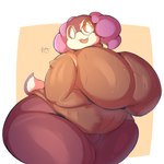 anthro big_breasts breasts brown_eyes clothing eyewear female glasses horn huge_breasts huge_hips huge_thighs hyper hyper_hips hyper_thighs purple_body scut_tail short_tail solo sweater tail thick_thighs topwear wide_hips lightmizano nintendo pokemon generation_8_pokemon indeedee pokemon_(species) 1:1 2023 hi_res