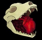 ambiguous_form ambiguous_gender bone fangs gore heart_(organ) open_mouth organs simple_background skull snout solo teeth transparent_background vein sebdoggo canid canine mammal 2017 adobe_photoshop_(artwork) alpha_channel digital_drawing_(artwork) digital_media_(artwork) hi_res shaded