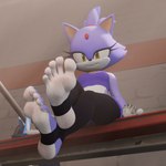 5_toes anthro bench blush bodily_fluids body_blush bra clothing feet female foot_blush foot_focus forehead_gem gem humanoid_feet looking_at_viewer low-angle_view plantigrade sitting soles solo sports_bra stirrups sweat sweaty_feet toes underwear workout_clothing twintails3d sega sonic_the_hedgehog_(series) blaze_the_cat domestic_cat felid feline felis mammal 3d_(artwork) digital_media_(artwork) hi_res