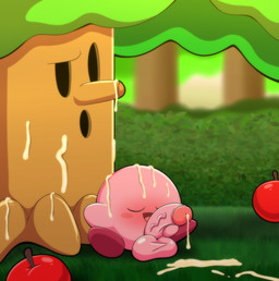 after_masturbation apple balls blush bodily_fluids cum cum_drip cum_everywhere cum_on_body cum_on_face cum_on_ground dripping eyes_closed food forest fruit genital_fluids genitals holding_penis male masturbation messy penis plant solo tree vein veiny_penis tepigfan101 kirby_(series) nintendo kirby whispy_woods elemental_creature flora_fauna waddling_head 2026 absurd_res digital_media_(artwork) hi_res