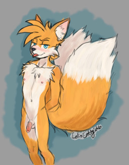 balls fur genitals male multicolored_body multicolored_fur nipples nude penis two_tailed_fox two_tone_body two_tone_fur enlisentity sega sonic_the_hedgehog_(series) miles_prower canid canine fox mammal absurd_res digital_media_(artwork) hi_res
