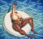 anthro big_breasts big_butt breasts butt female fingering fingering_self huge_breasts inflatable long_neck masturbation nipples non-mammal_breasts non-mammal_nipples nude outside pool_toy slightly_chubby solo swimming_pool vaginal vaginal_masturbation water wide_hipped_female wide_hips trias dinosaurs_inc. sora_(trias) dinosaur diplodocid diplodocus prehistoric_species reptile sauropod sauropodomorph scalie 2016