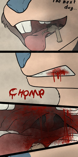 anthro blood blood_in_mouth blood_on_foot bodily_fluids chewing crushed_micros crushed_under death exterminator feet gore hard_vore macro male micro mouth_shot open_mouth paws phone_screen saliva size_difference soles stomping teeth text toes tongue vore macromousie jax_(sugarpunk) jay_(jaywoodfall) oscar_(macromousie) australian_possum domestic_cat felid feline felis mammal marsupial mouse murid murine petaurid rodent sugar_glider absurd_res comic english_text hi_res long_image tall_image