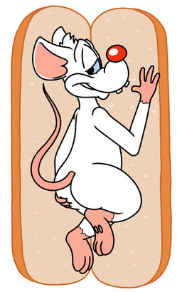 anthro bread butt food fur hand_on_butt looking_at_viewer looking_back looking_back_at_viewer male raised_tail seductive smile solo tail white_body white_fur sen_grisane_(artist) pinky_and_the_brain warner_brothers pinky_(warner_brothers) mammal mouse murid murine rodent 5:8 digital_media_(artwork) hi_res