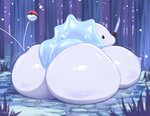 big_breasts big_butt blush breasts busty_feral butt female feral forest huge_breasts huge_butt hyper hyper_breasts hyper_butt knife nipples non-mammal_breasts plant pokeball snow solo standard_pokeball tree taranima nintendo pokemon arthropod generation_8_pokemon insect pokemon_(species) snom 2019 signature