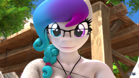 anthro blue_eyes clothing eyewear female first_person_view glasses heterochromia jewelry kissing necklace purple_eyes solo anthroponiessfm hasbro my_little_pony aurora_starling fan_character earth_pony equid equine horse mammal pony 16:9 3d_(artwork) animated digital_media_(artwork) no_sound short_playtime video widescreen