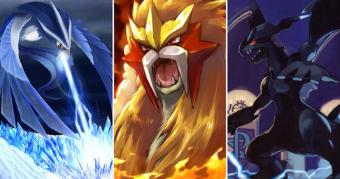 ambiguous_gender feral solo teeth unknown_artist nintendo pokemon articuno avian bird entei generation_1_pokemon generation_2_pokemon generation_5_pokemon legendary_pokemon pokemon_(species) zekrom compression_artifacts hi_res source_request