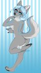 anthro breasts butt canid canine canis female fur hair honesty_(artist) looking_at_viewer mammal smile solo wolf