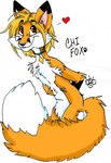 anthro black_nose blonde_hair brown_eyes collar collar_only collar_tag diamond_collar_tag footprint fur green_collar hair hands_behind_back heart_symbol looking_up male nude orange_body orange_fur pawprint pink_inner_ear short_hair simple_background smile snout solo tail text white_background blondefoxy canid canine fox mammal red_fox true_fox 2006 character_name digital_media_(artwork) half-length_portrait mixed_media pen_(artwork) portrait shaded traditional_media_(artwork)