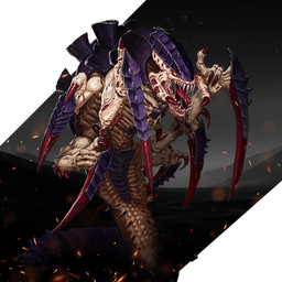 6_arms ambiguous_gender bodily_fluids claws exoskeleton multi_arm multi_limb open_mouth purple_body purple_exoskeleton red_claws saliva sharp_teeth simple_background solo standing tail teeth beniamino_bradi warhammer_(franchise) warhammer_40000 warhammer_40000:_battlesector trygon_(tyranid) tyranid 1:1 2021 digital_media_(artwork) official_art