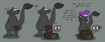 after_vore anthro anus big_tail blush blush_lines bone bones_in_feces butt clothing collar dialogue disposal duo fatal_vore feces fur hat headgear headwear horn male nude pooping raised_tail simple_background skull sound_effects tail text tongue vore wizard_hat conditional_dnp verdantphysician milo_(verdantphysician) mammal digital_media_(artwork) english_text hi_res