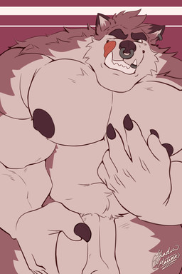 anthro aroused aroused_by_another aroused_face aroused_male aroused_smile barazoku beckoning biceps big_muscles big_pecs brown_eyes claws cocky cocky_grin ear_piercing ear_ring erection eyebrows facial_piercing fangs fangs_bared flirting flirting_look flirting_with_viewer fondling_penis fur genitals gesture grabbing_own_penis holding_own_penis holding_penis inviting inviting_to_oral inviting_to_sex licking licking_lips looking_at_viewer looking_pleasured looming looming_over low-angle_view male manly masturbation muscular muscular_anthro muscular_male nipples nose_piercing nose_ring nude nude_anthro nude_male one_eye_closed pecs penile penile_masturbation penis penis_grab piercing presenting presenting_pecs presenting_penis red_body red_fur ring_piercing rubbing_penis seducing_viewer seductive self_grope showing_off_muscles solo stroking_penis teeth thick_arms thick_eyebrows thick_thighs tongue tongue_out wink winking_at_viewer shadowmatamori sori_(ara_chibi) canid canine canis mammal wolf 2:3 hi_res