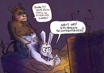 belly belly_squish controller demanding desperation doggystyle dominant duo female from_behind_position game_controller gaming gynomorph ignoring_another intersex male male/female overweight playing_video_game service_top sex squish doggirlofparadise asinus donkey equid equine lagomorph mammal