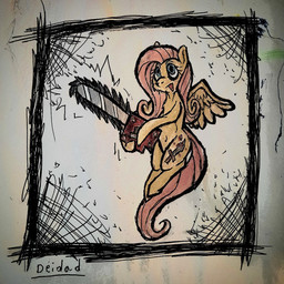 :d chainsaw female feral hair happy pink_hair power_tool smile solo tools wings yellow_body deidad_dissitum friendship_is_magic hasbro my_little_pony mythology pony.mov shed.mov fluttershy_(mlp) equid equine horse mammal mythological_creature mythological_equine pegasus pony 1:1 hi_res
