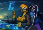 5_fingers anthro blue_eyes breasts computer detailed_background duo electronics female fingers hair machine orange_hair sitting space text vader-san mythology ignis_(vader-san) android dragon lizard mythological_creature mythological_scalie reptile robot scalie synth_(vader-san) 2019 digital_media_(artwork)