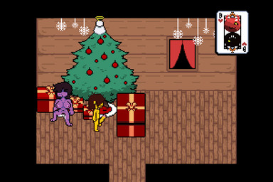 aged_up anthro bodily_fluids cum cum_inside female genital_fluids group holidays male male/female penetration sprite sprite_art trio vaginal vaginal_penetration bladedbard christmas deltarune undertale_(series) kris_dreemurr noelle_holiday susie_(deltarune) human mammal animated digital_media_(artwork) pixel_(artwork) pixel_animation