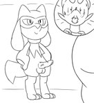 anthro balls duo female genitals male male/female penis usury40 nintendo pokemon generation_4_pokemon generation_5_pokemon mienfoo pokemon_(species) riolu hi_res monochrome