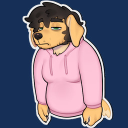 anthro black_hair clothing facial_hair fur hair half-closed_eyes hoodie male messy_hair narrowed_eyes sideburns solo stubble topwear yellow_body yellow_fur frank_motta nao_o'connor bird_dog canid canine canis domestic_dog golden_retriever hunting_dog mammal retriever 1:1 alpha_channel